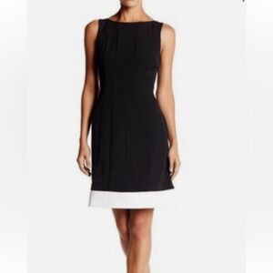 Eliza J Black with White Seamed Border dress worn once like new 2, fits like 0